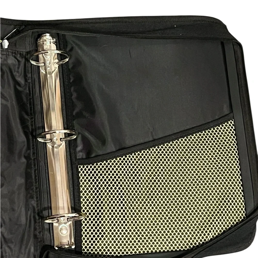 Yellow and Black Zipper Closure Binder